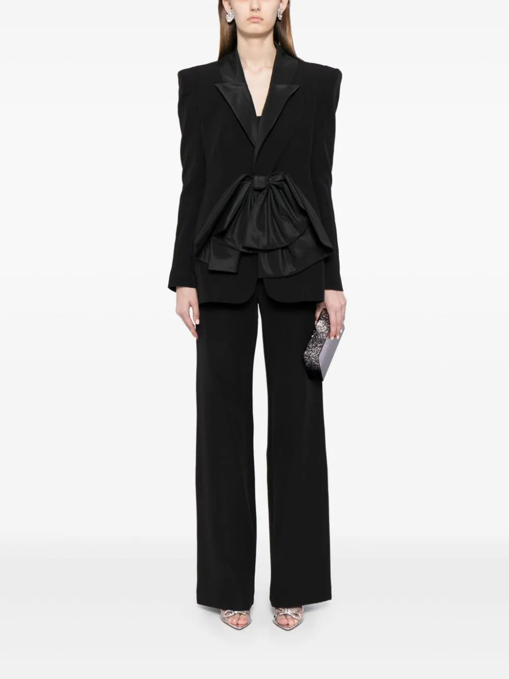 Crepe straight fit, classic pants