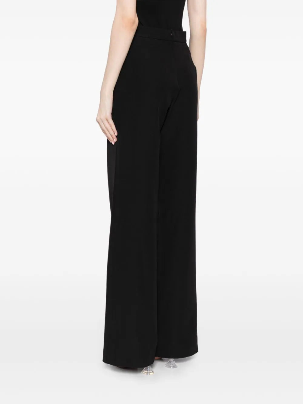 Crepe straight fit, classic pants