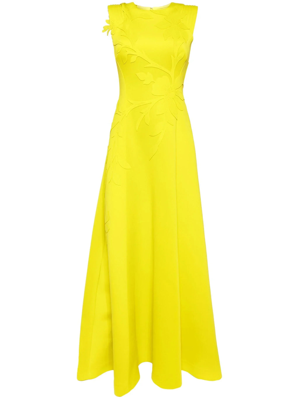 NEOPRENE DRESS WITH FLORAL  EMBROIDERY