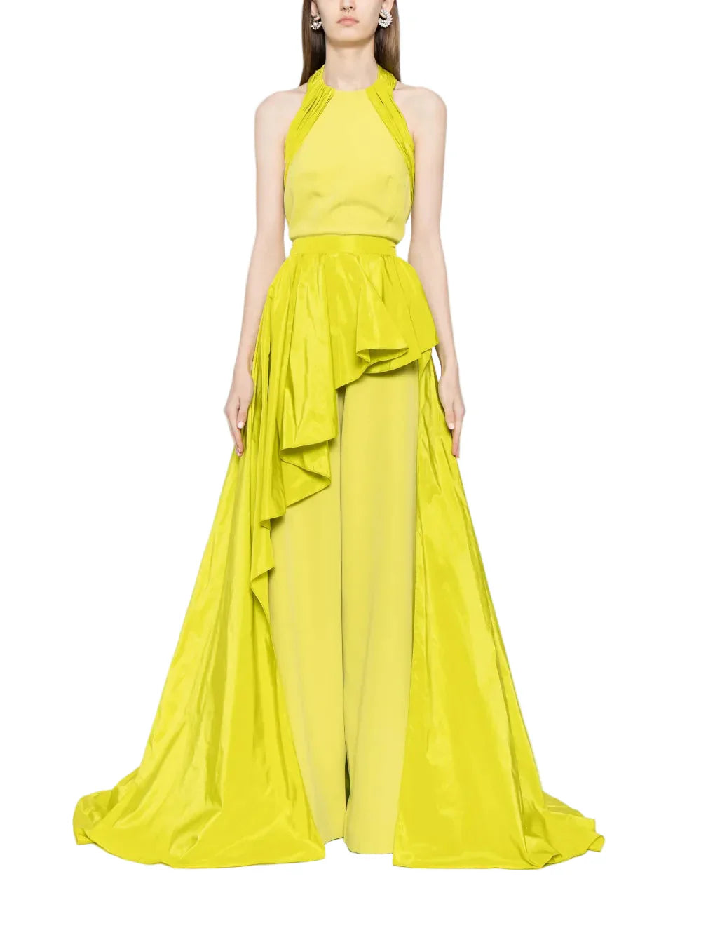 DETACHABLE OVERSKIRT SLEEVELESS JUMPSUIT