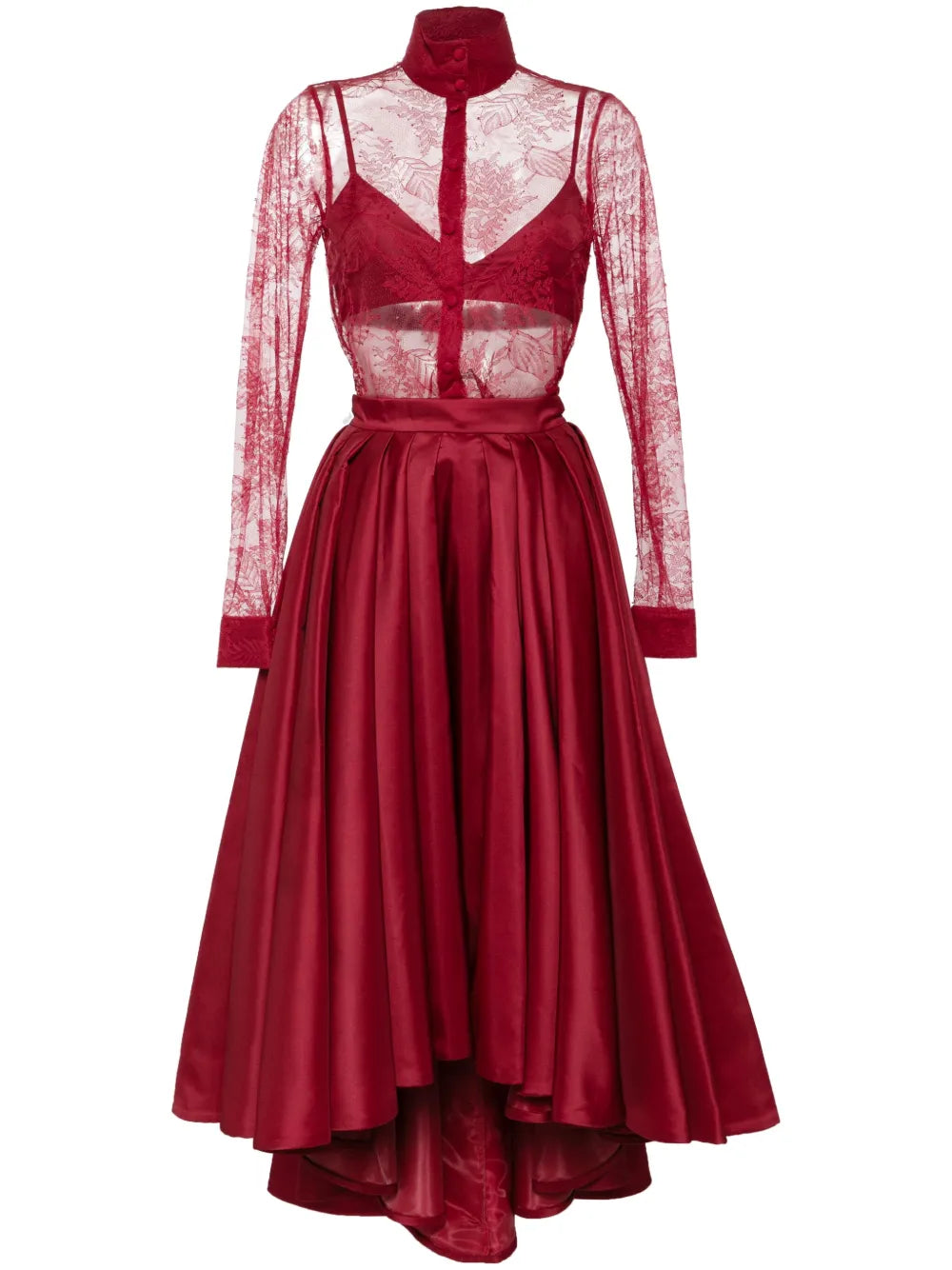LACE PLEATED PLAYSUIT