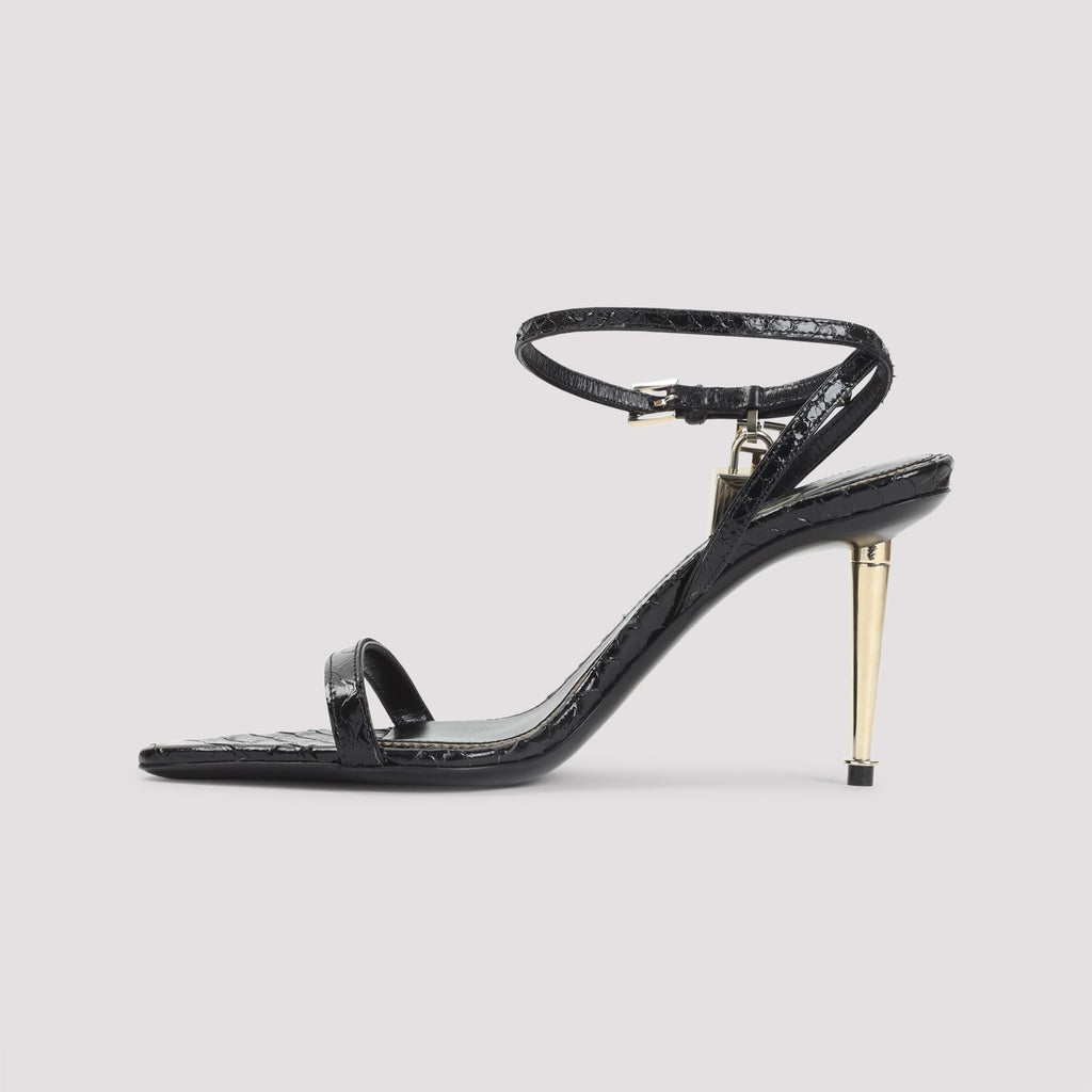 Semi Shiny Printed Python Sandals