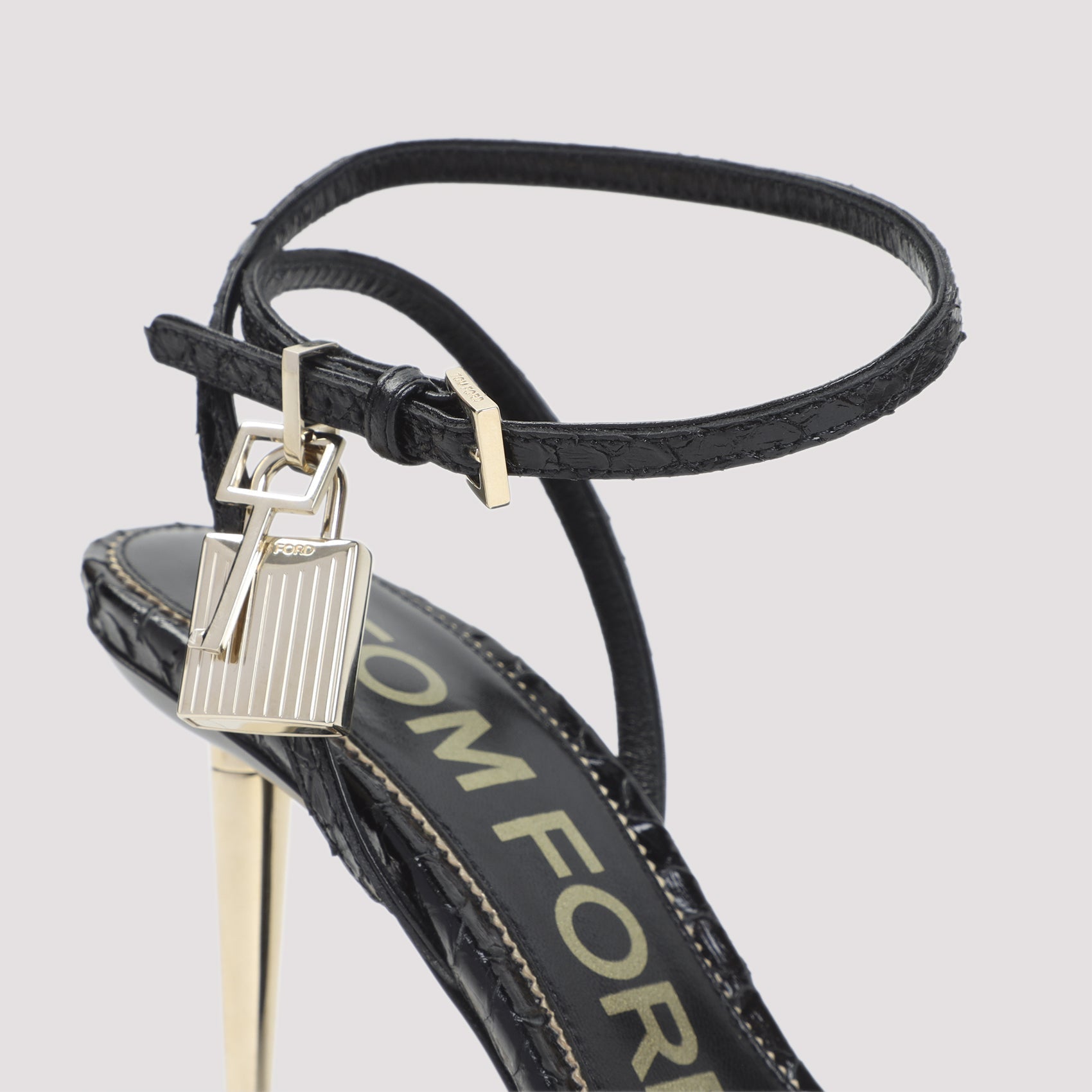 Semi Shiny Printed Python Sandals