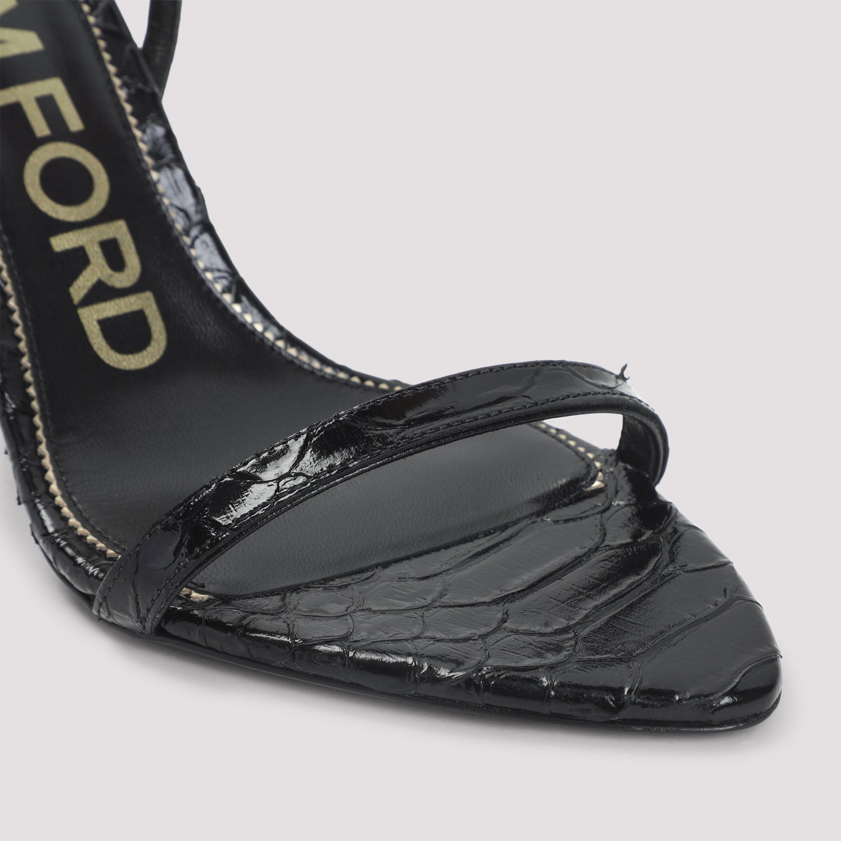 Semi Shiny Printed Python Sandals