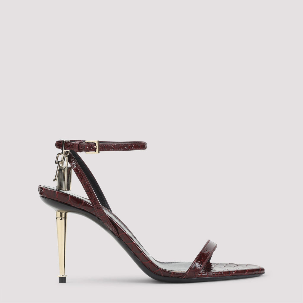 Semi Shiny Printed Python Sandals