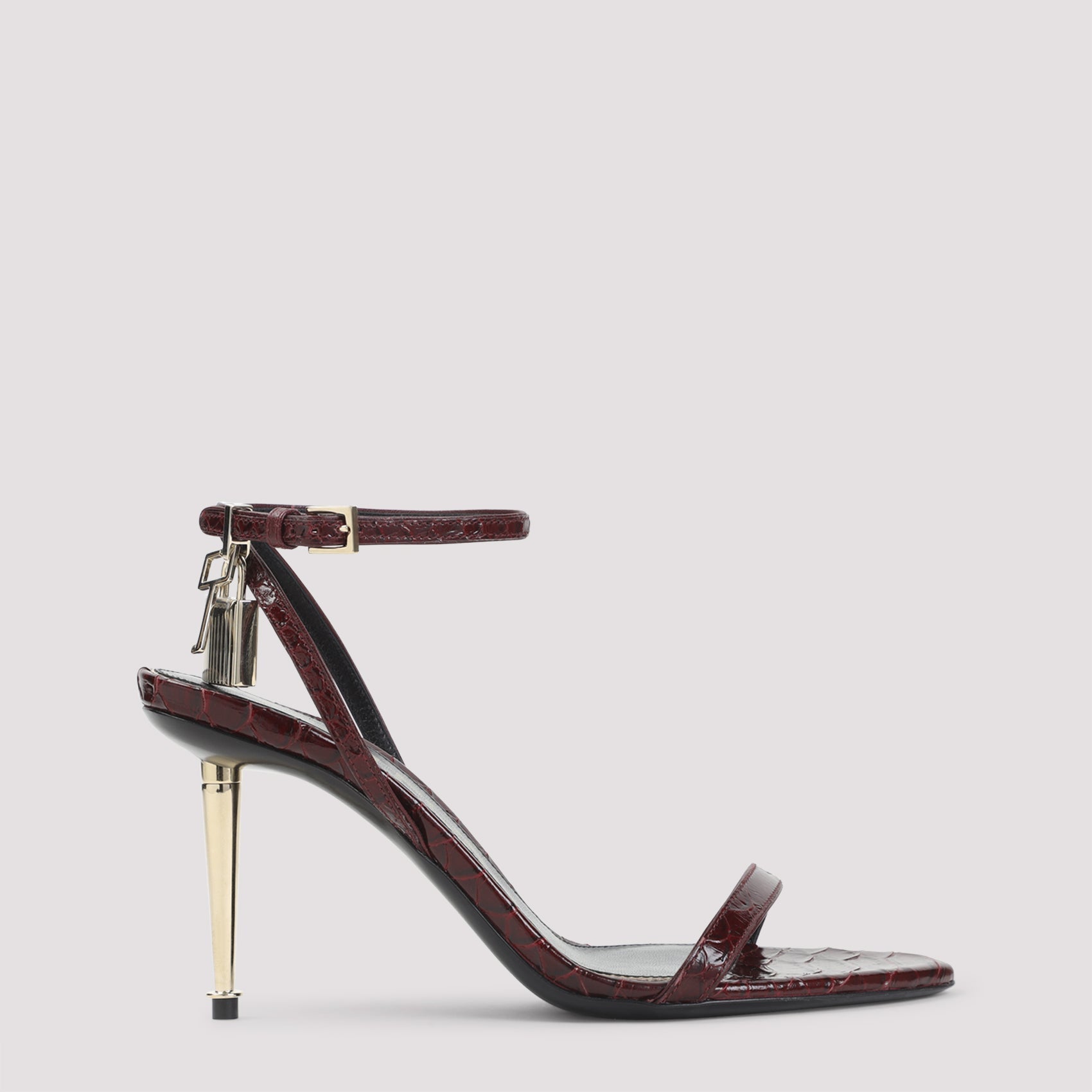 Semi Shiny Printed Python Sandals