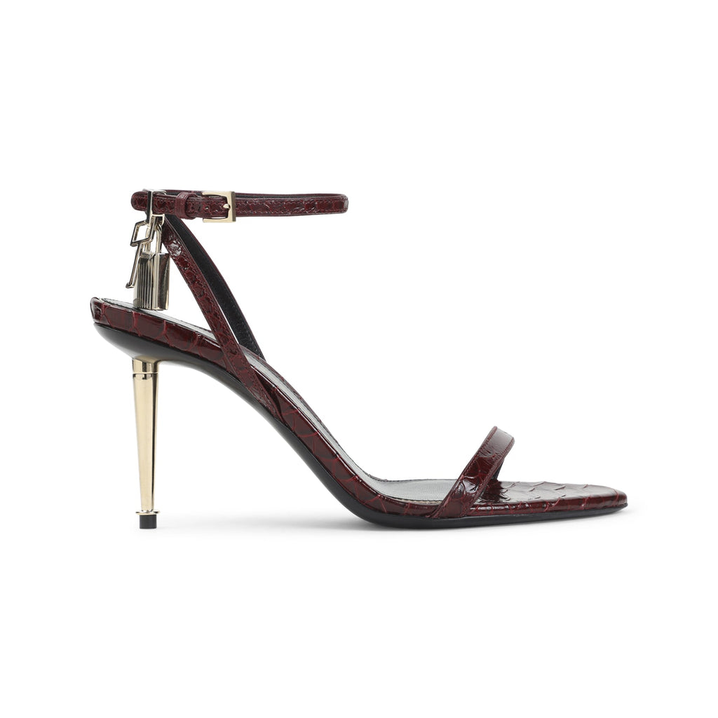 Semi Shiny Printed Python Sandals