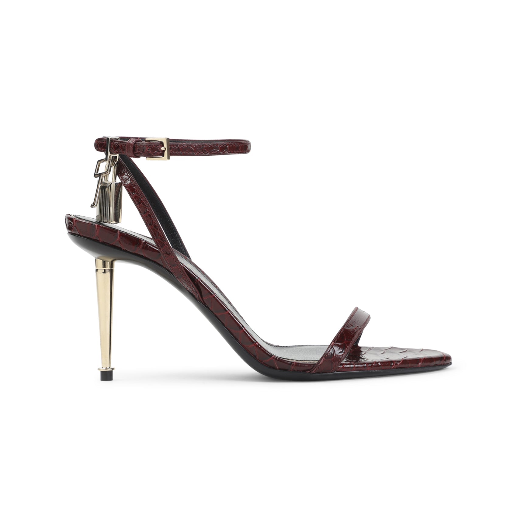 Semi Shiny Printed Python Sandals