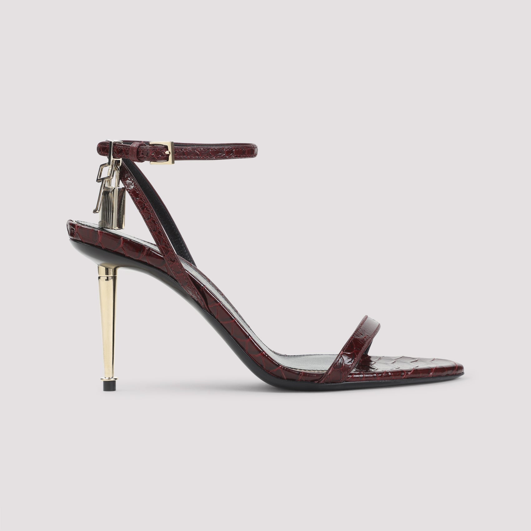 Semi Shiny Printed Python Sandals