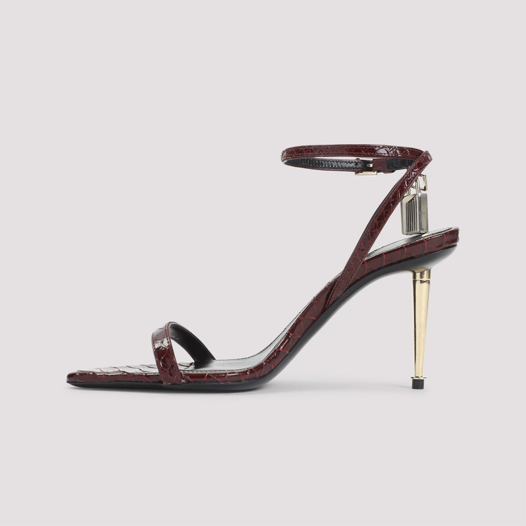 Semi Shiny Printed Python Sandals
