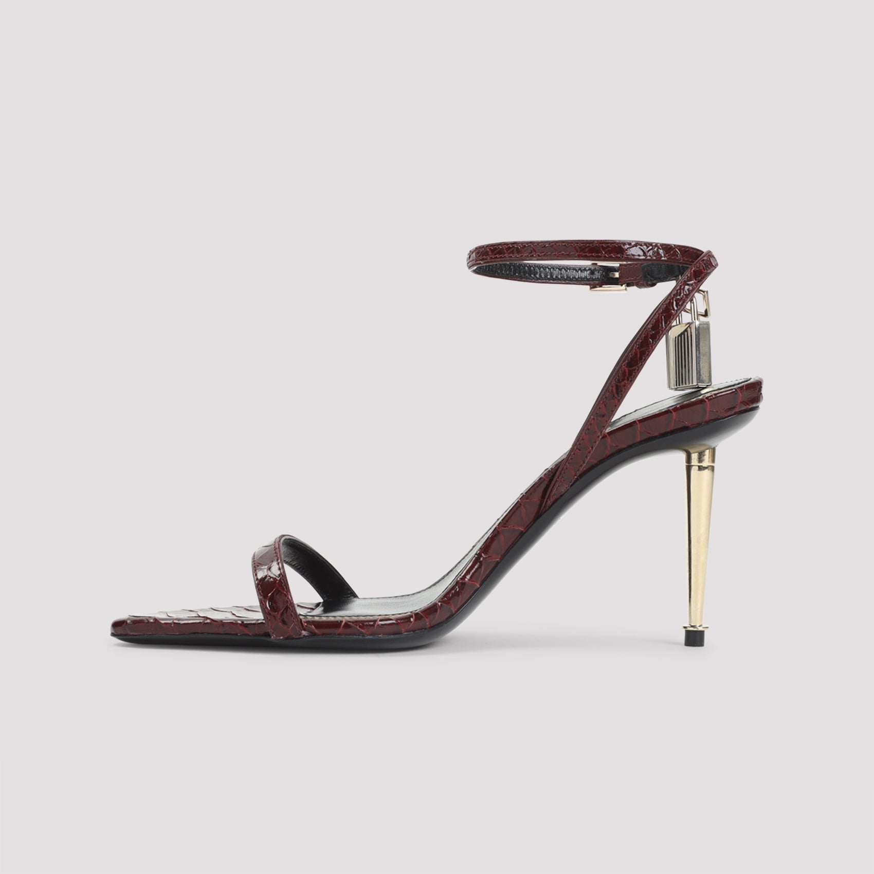 Semi Shiny Printed Python Sandals
