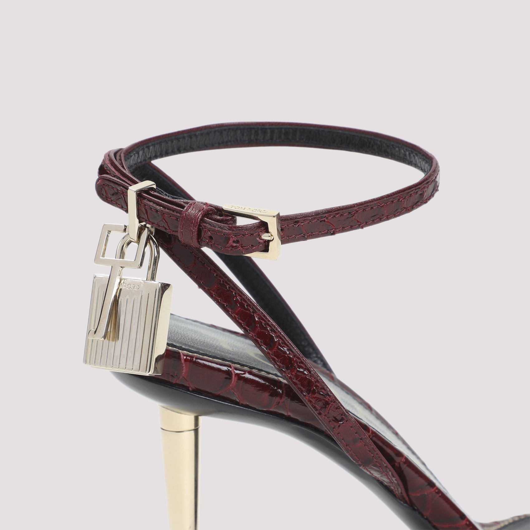 Semi Shiny Printed Python Sandals