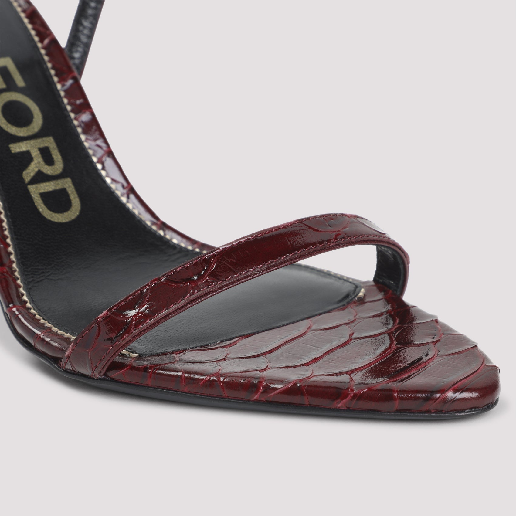 Semi Shiny Printed Python Sandals