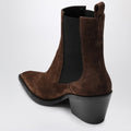 The Leo ankle boots in cognac suede