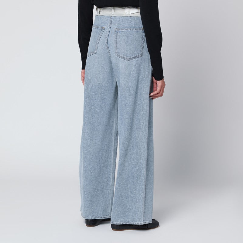 Blue/light grey two-tone jeans