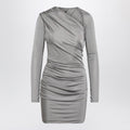 Draped Grey Mini Dress