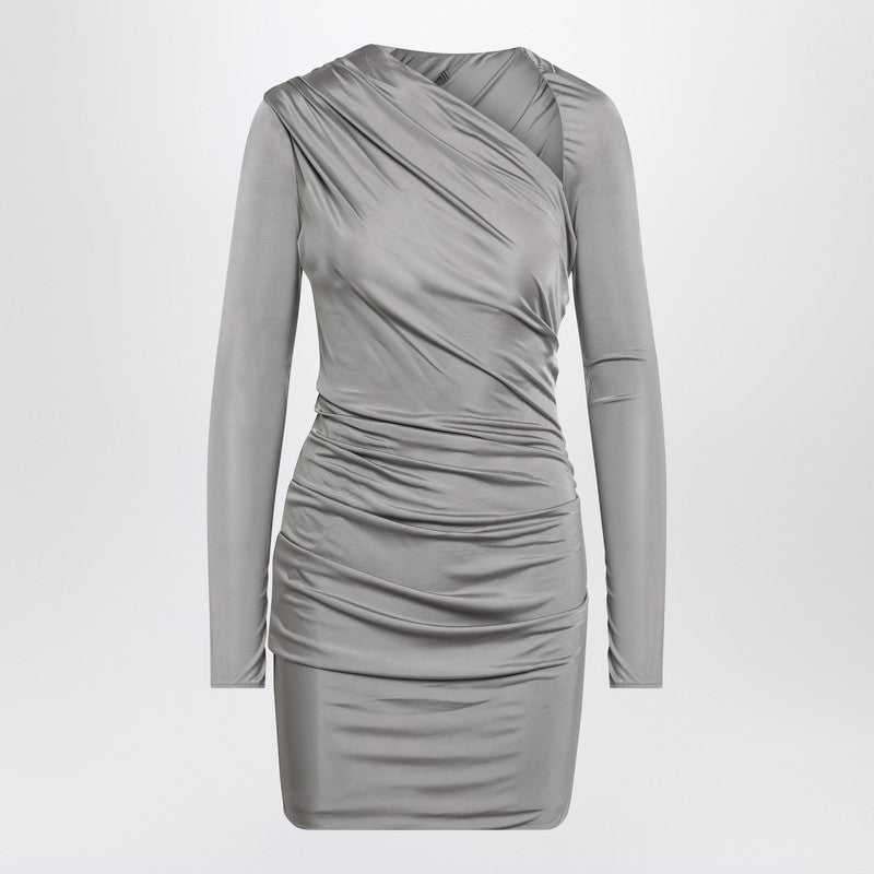 Draped Grey Mini Dress