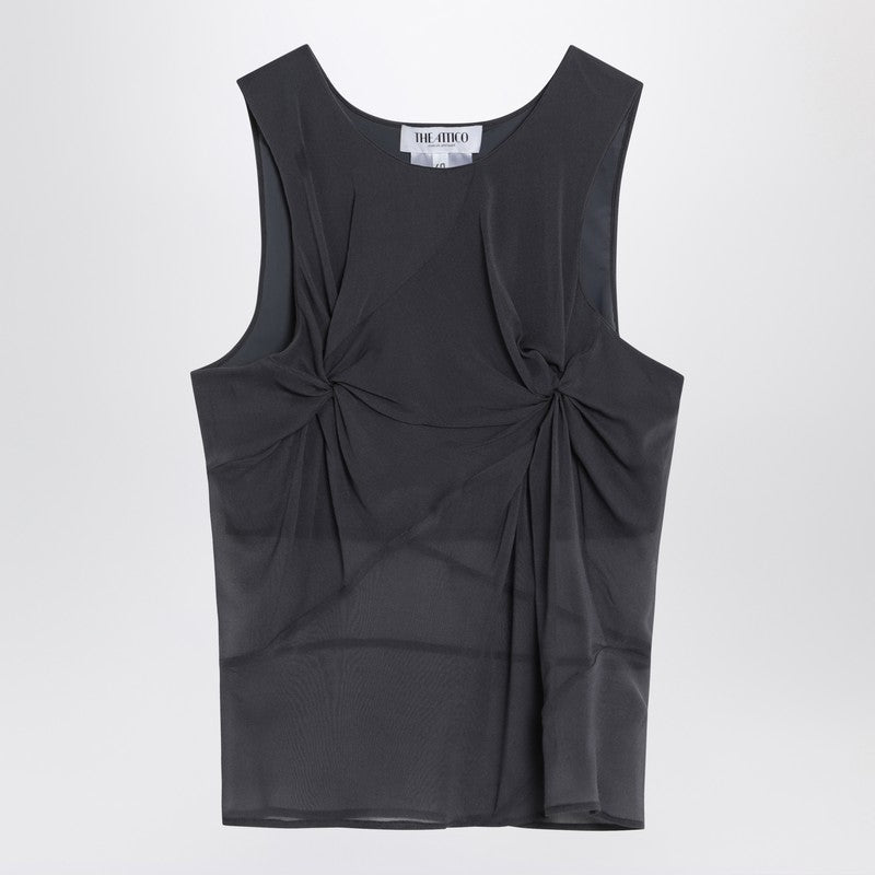 Gray Silk Tank Top