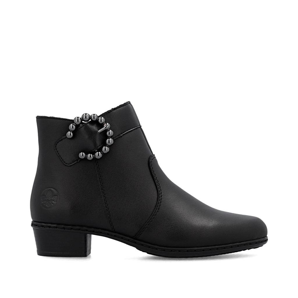 Rieker Womens Fashion Buckle Detail Ankle Boots | Black