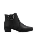 Rieker Womens Fashion Buckle Detail Ankle Boots | Black