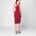 One-shoulder Ethel dress in light burgundy