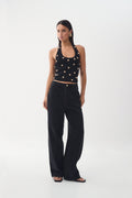 Aje Leah Knit Halter Top