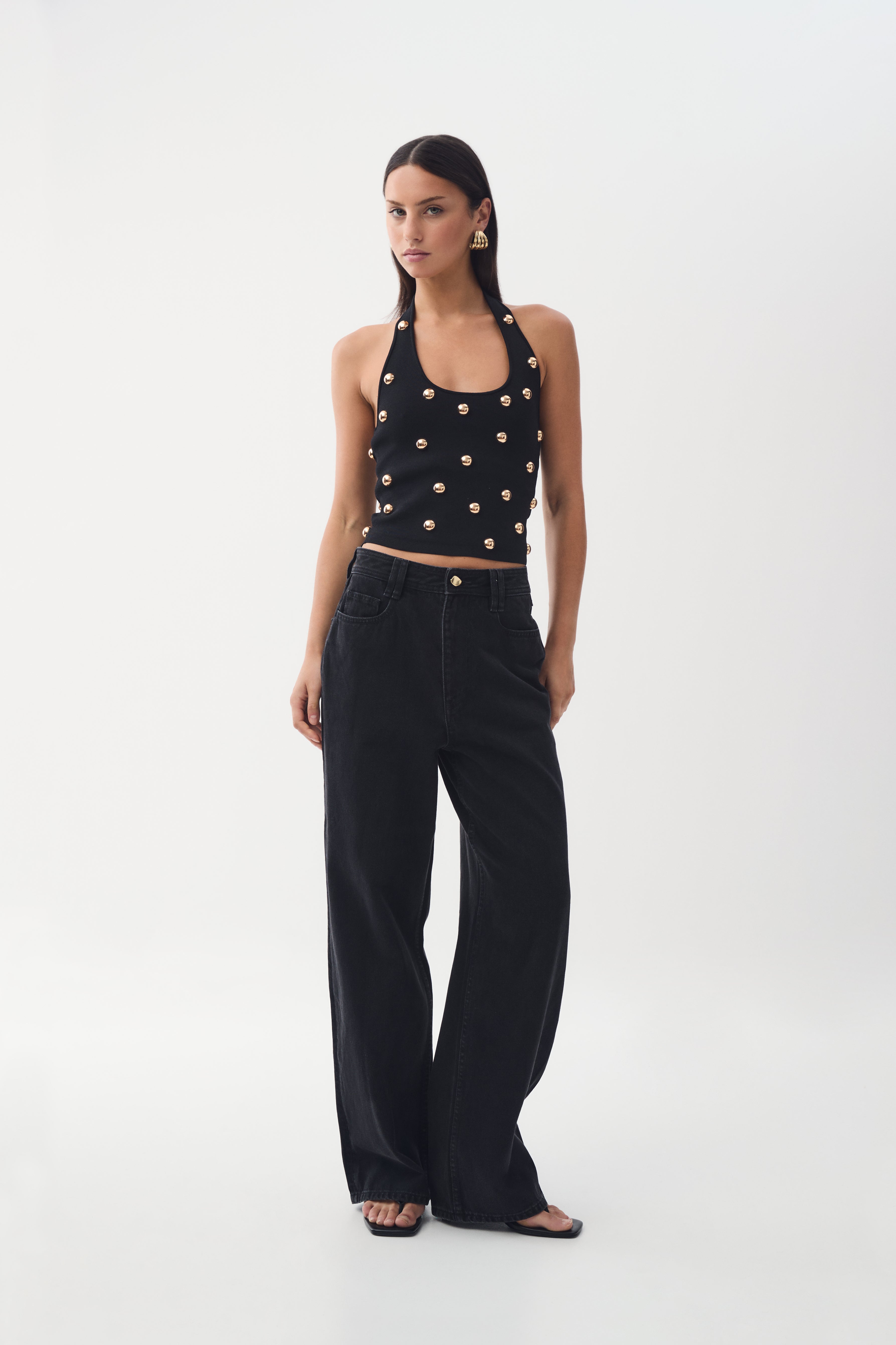 Aje Leah Knit Halter Top