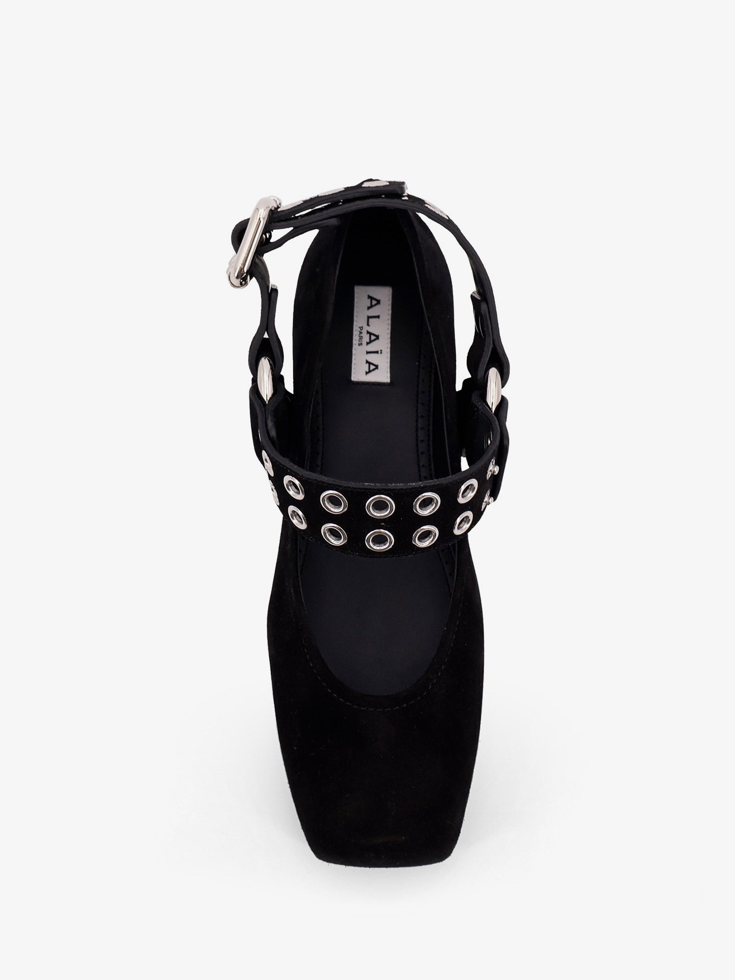 Suede Biker Flat Ballerinas