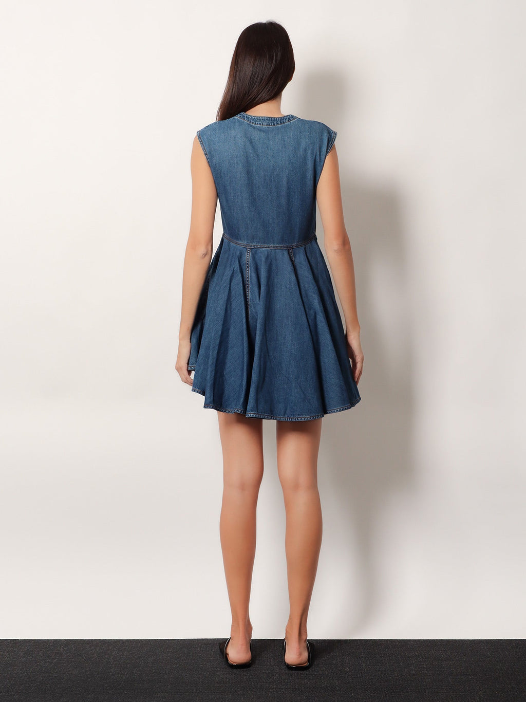 Wrap denim dress