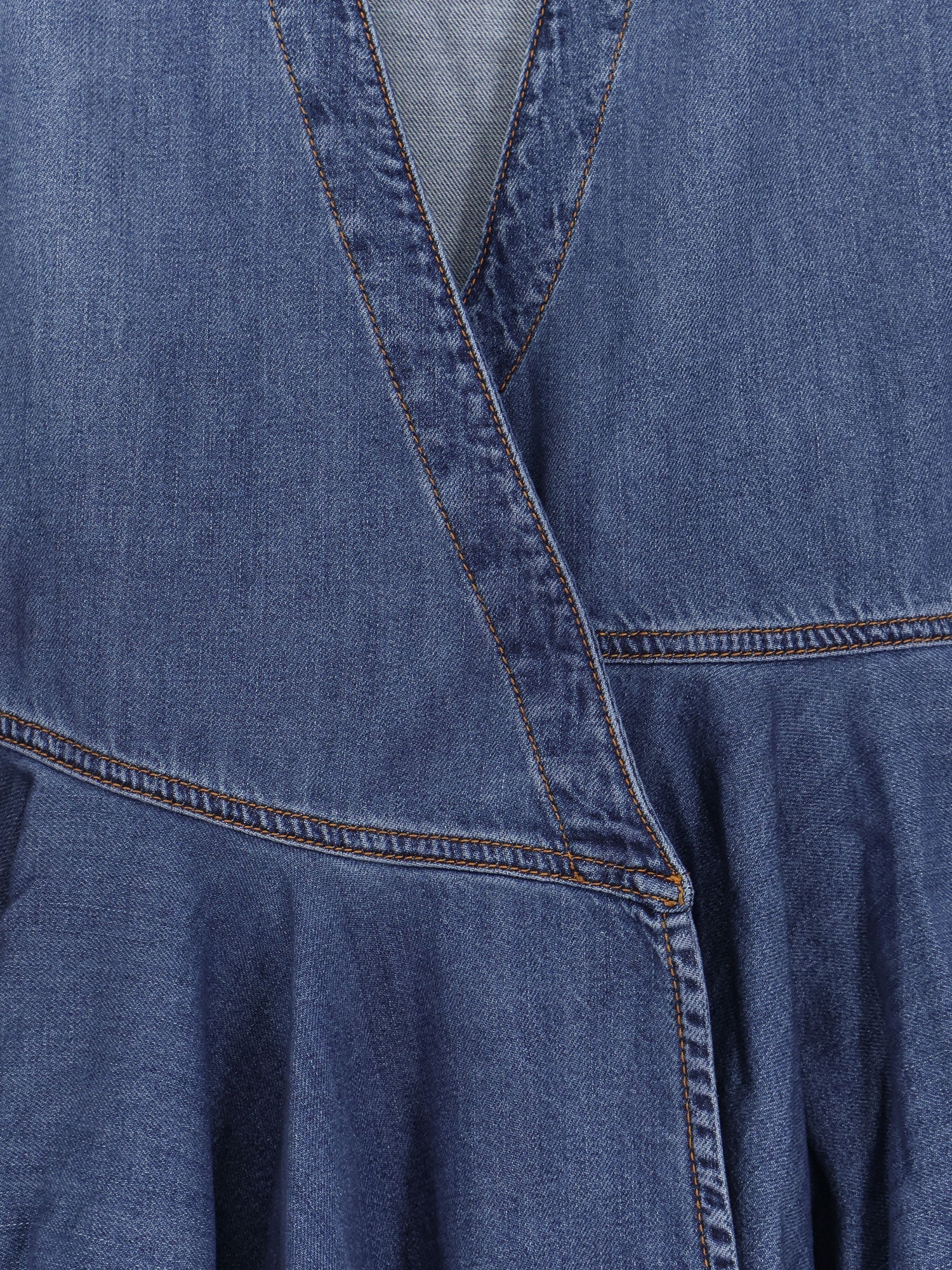 Wrap denim dress
