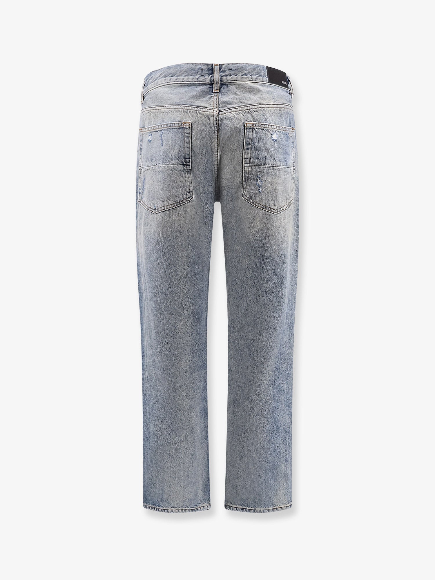 Destroyed effect jeans