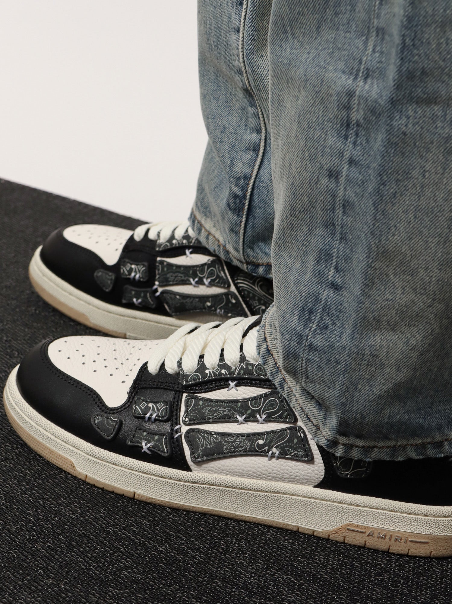 Bandana Skel Top Low leather low-top sneakers