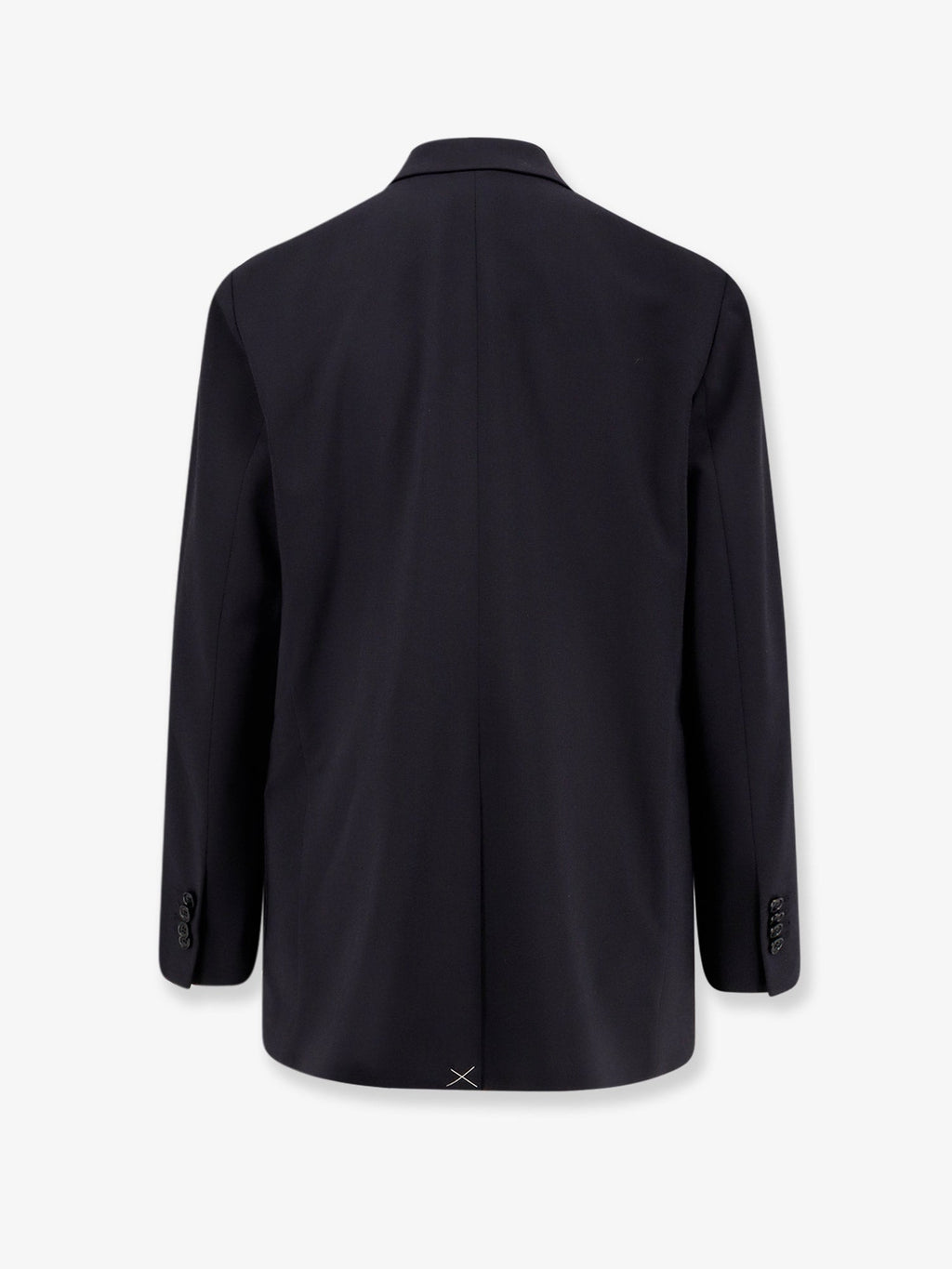 Double-breasted wool blend blazer