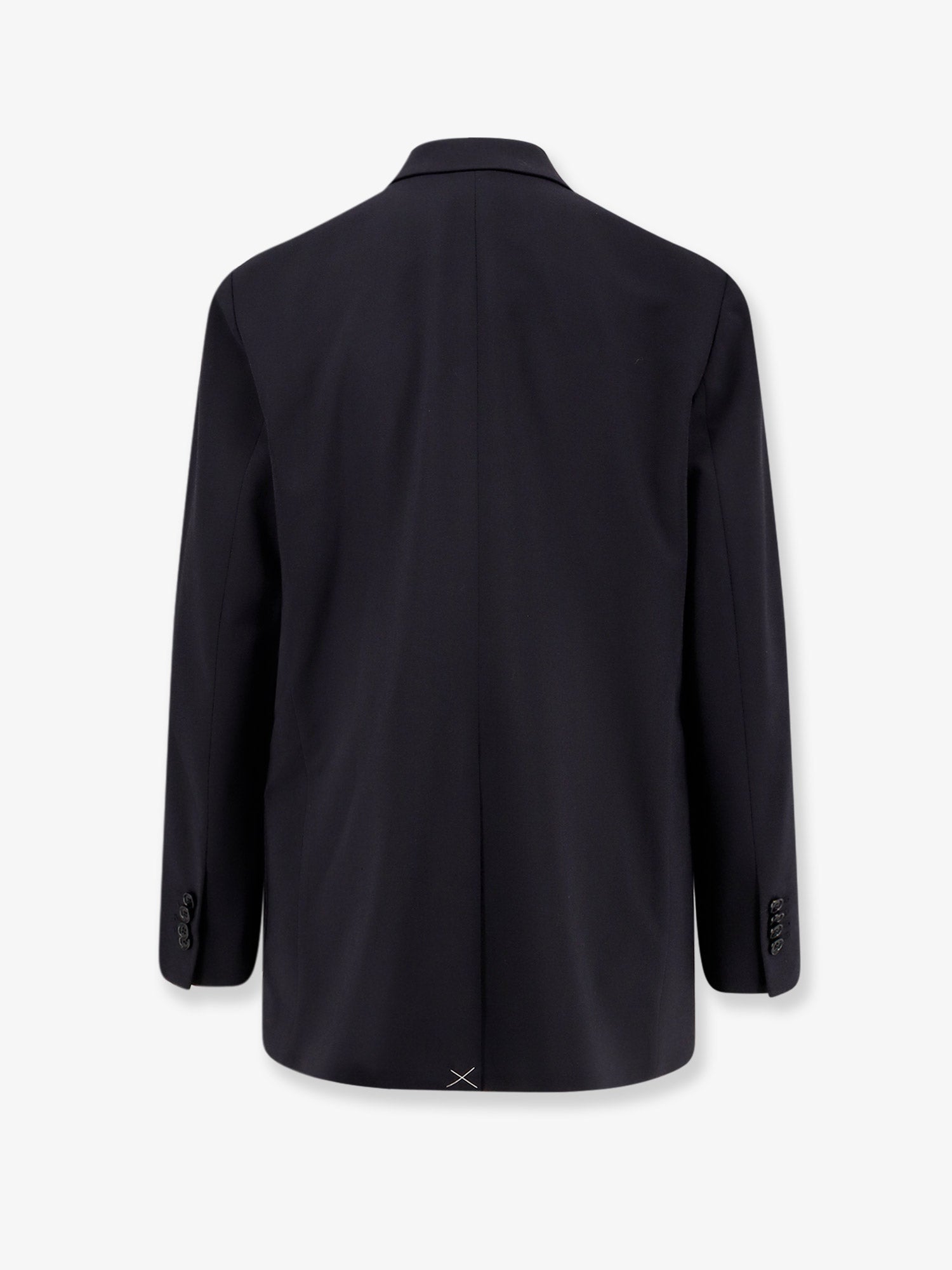 Double-breasted wool blend blazer