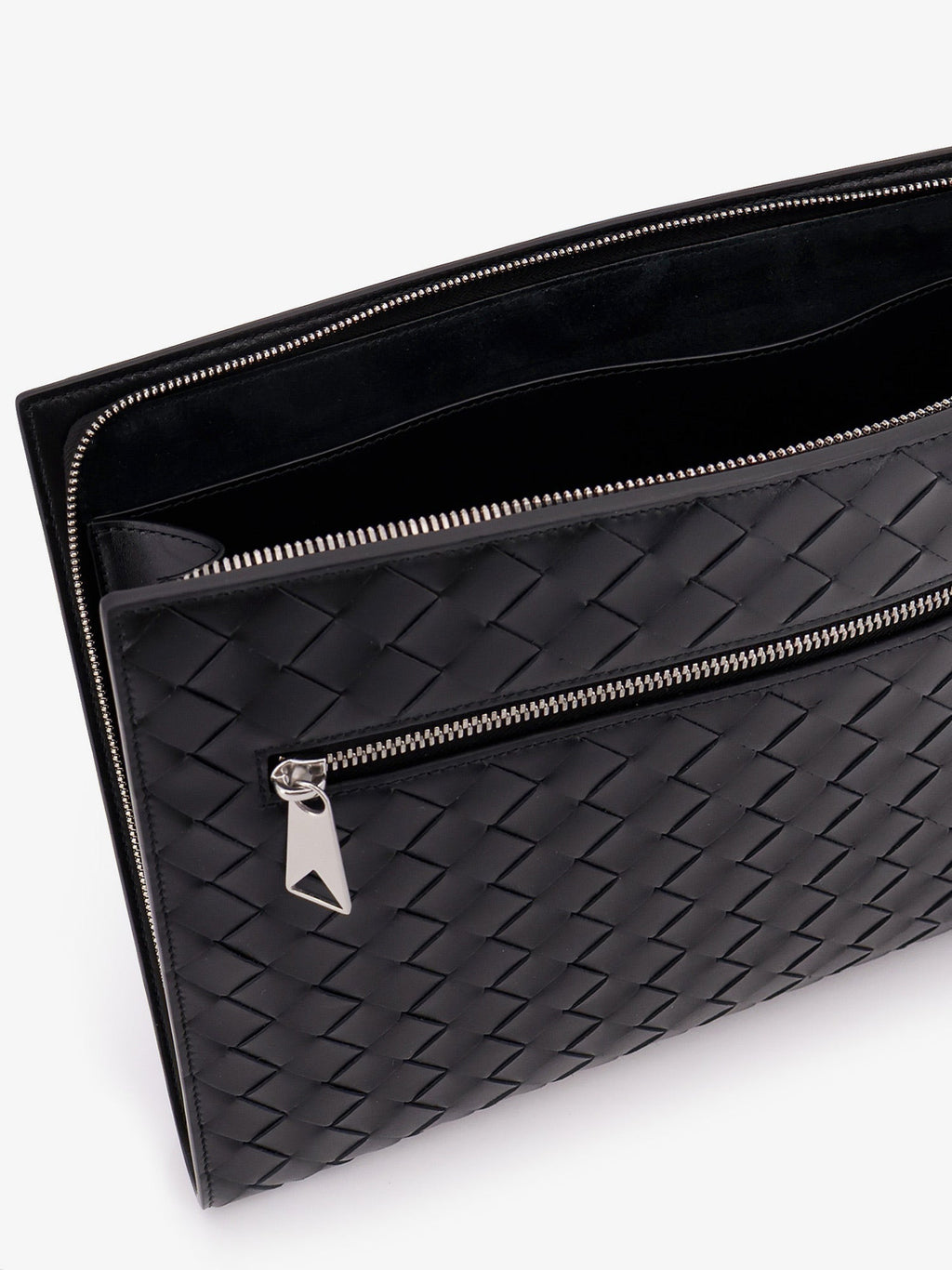 Avenue leather document case with Intrecciato motif