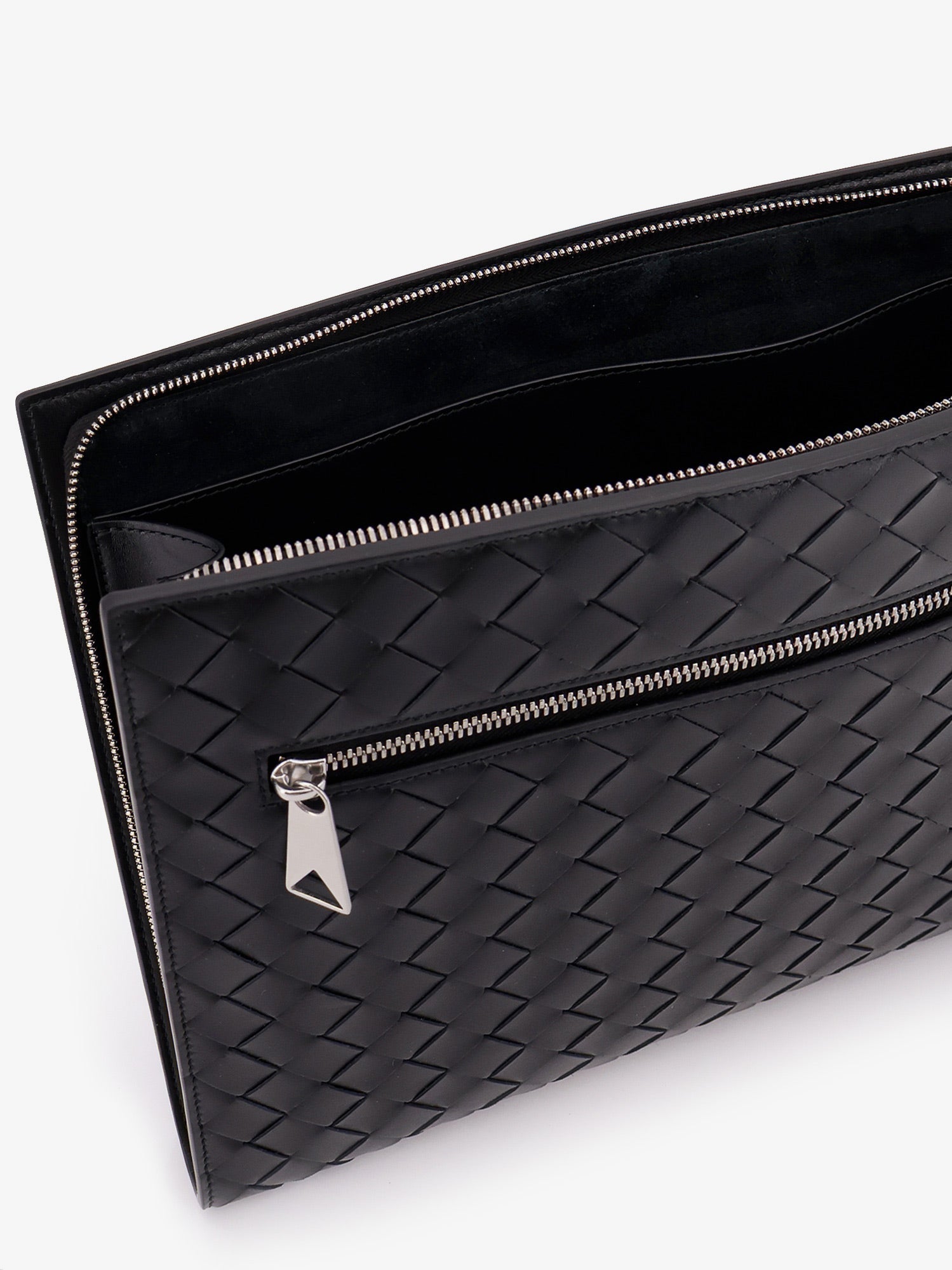 Avenue leather document case with Intrecciato motif