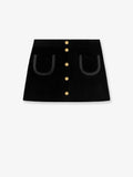 Suede miniskirt