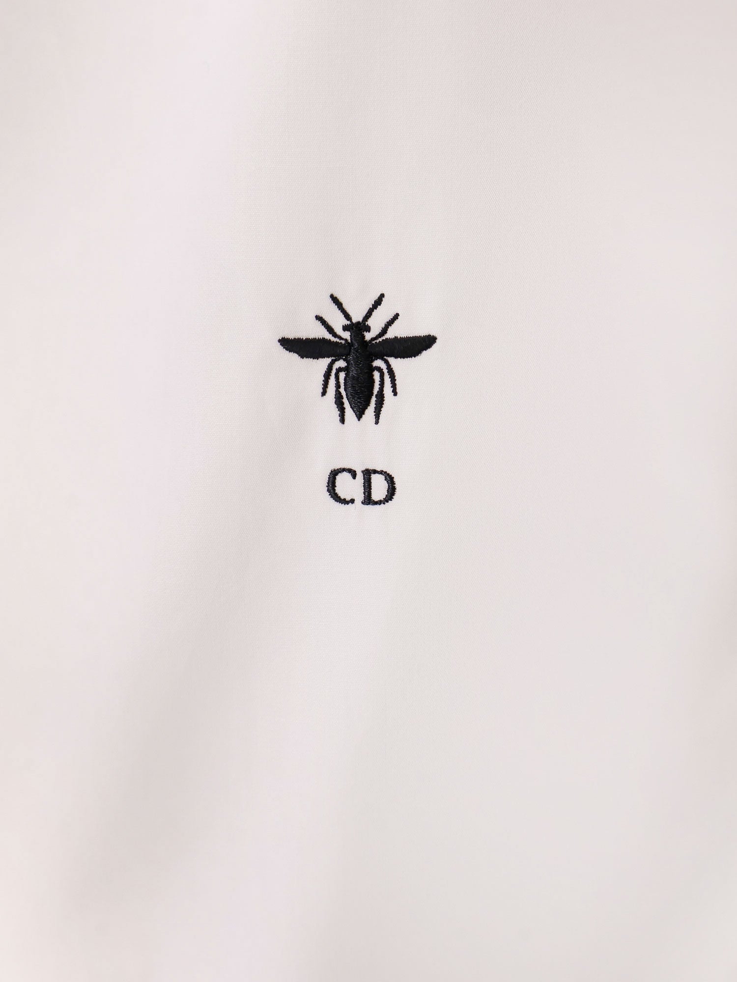 Cotton shirt with Bee and Monogram embroidery