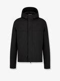 Hooded jacket with iconic embroidery