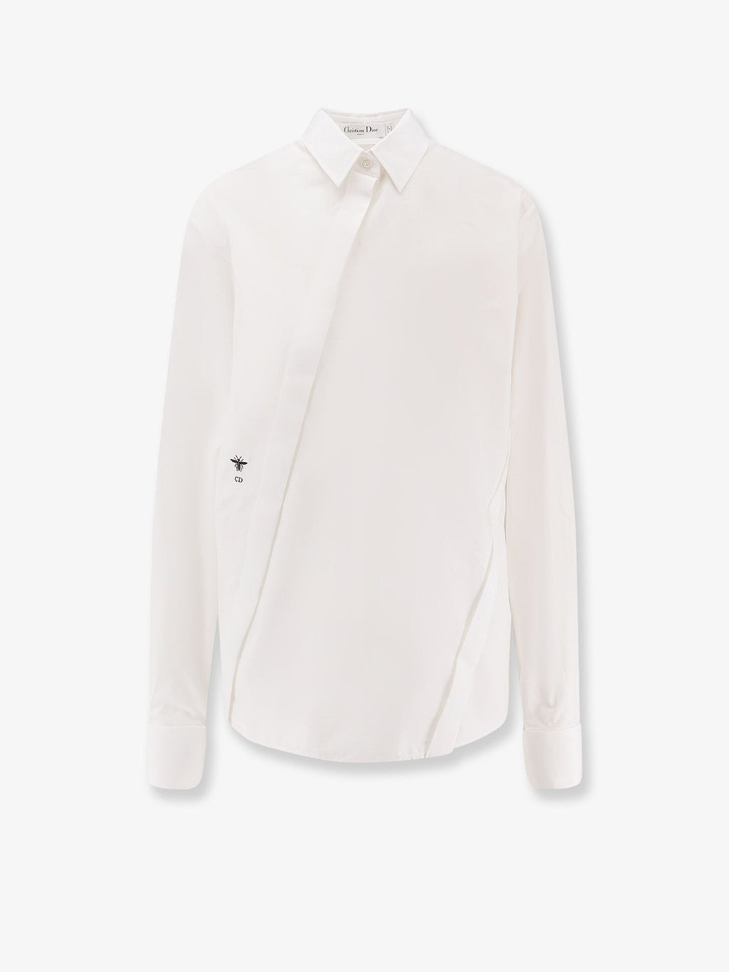 Shirt with oblique closure
