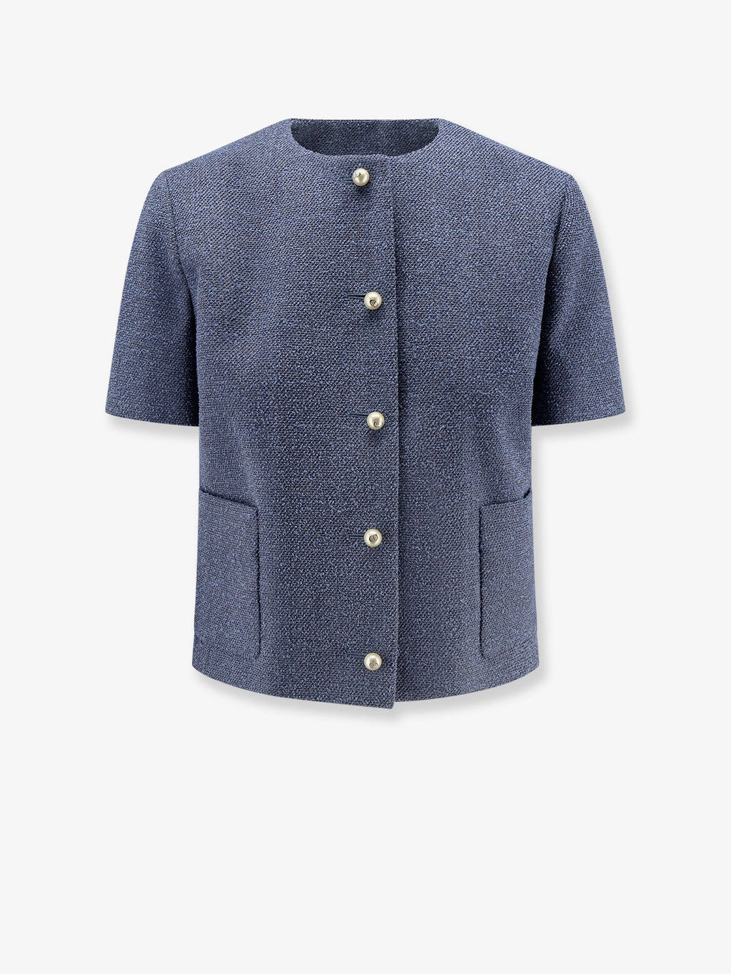 Bouclé virgin wool blend blazer