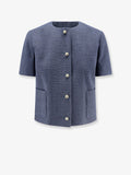 Bouclé virgin wool blend blazer