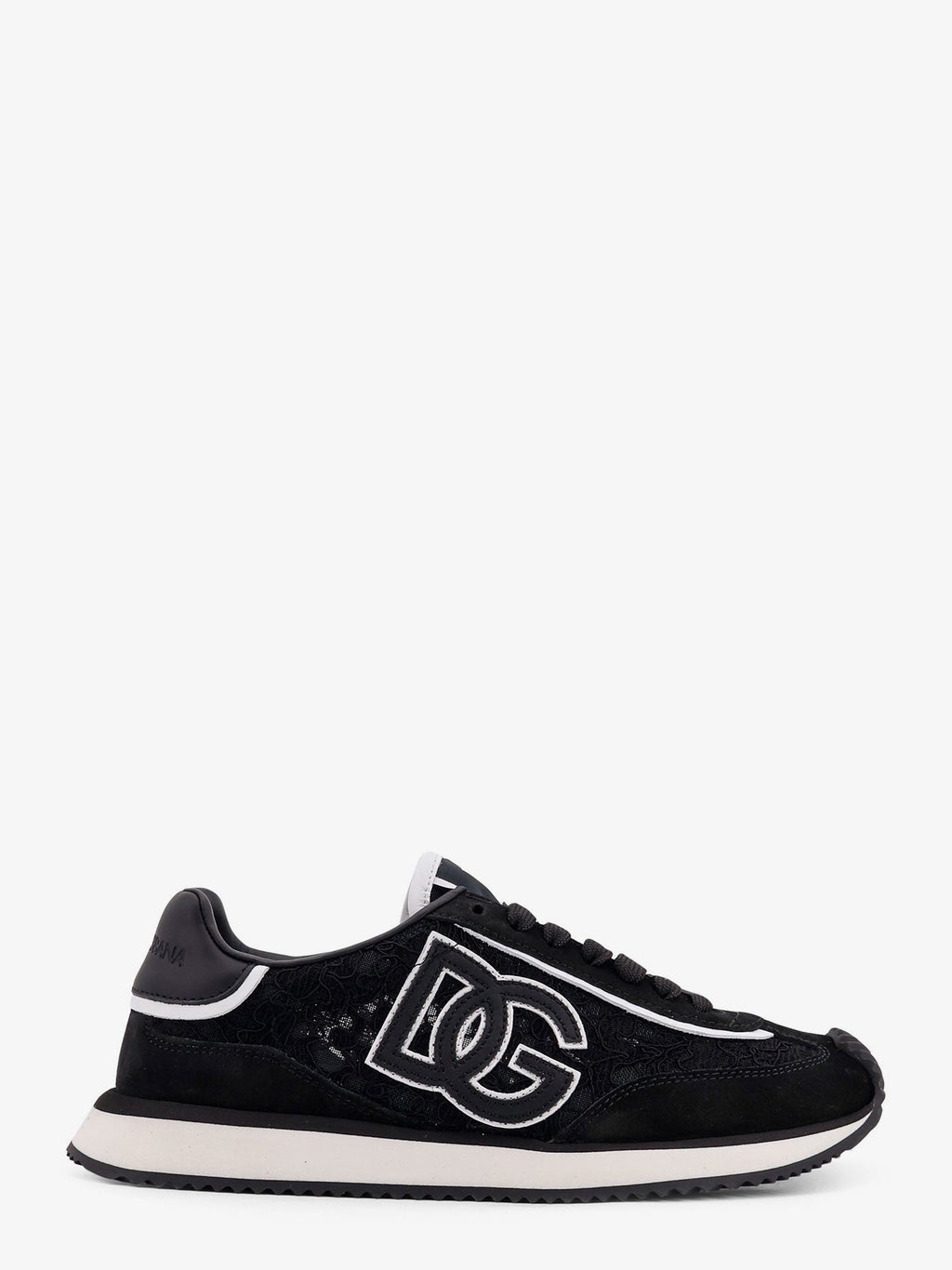 Low-top lace sneakers with suede inserts
