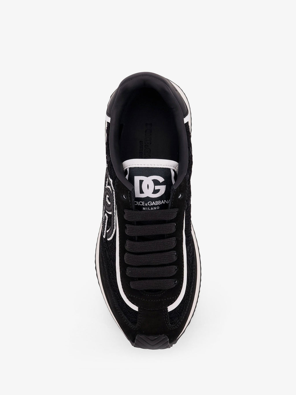 Low-top lace sneakers with suede inserts