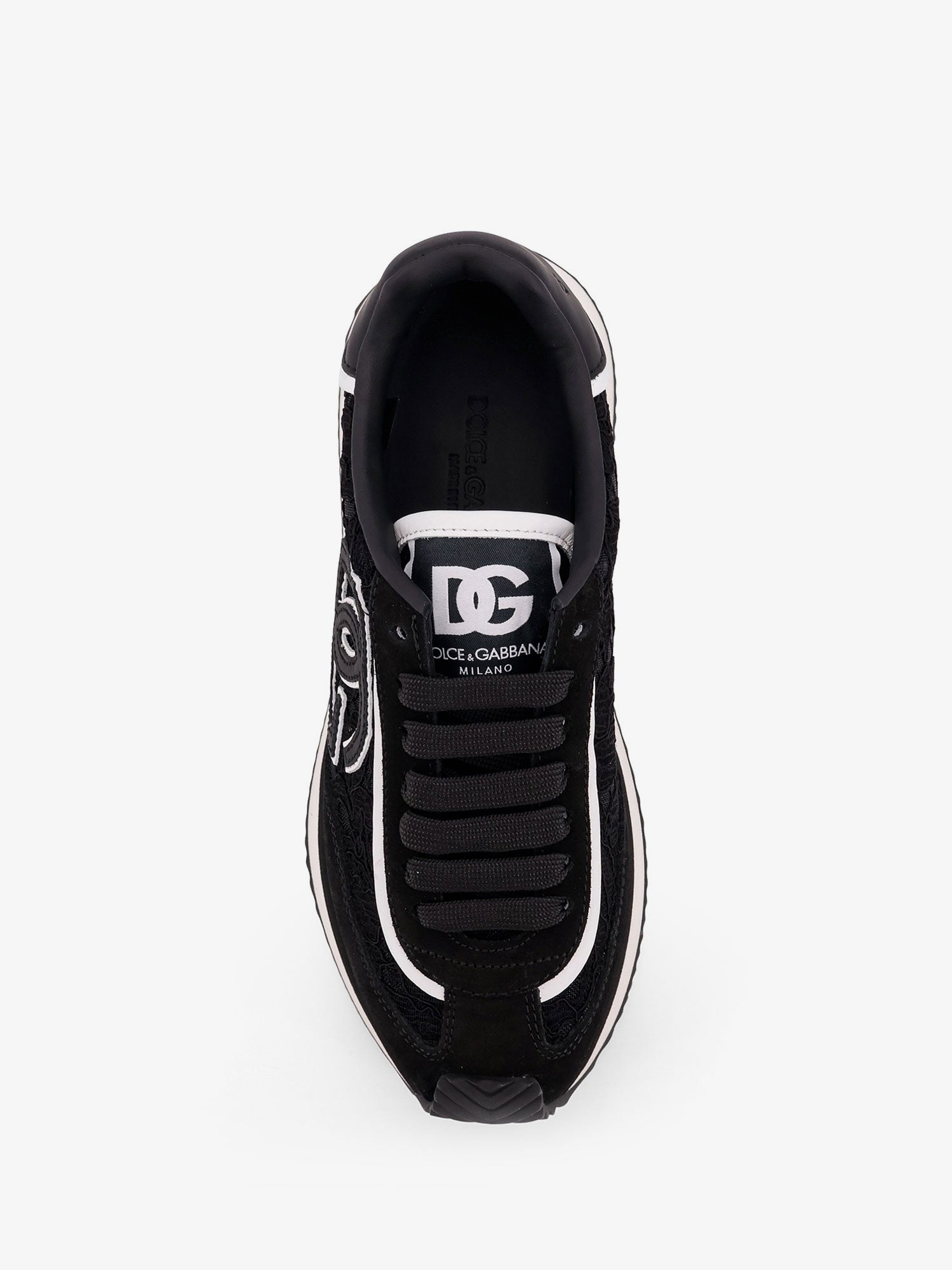 Low-top lace sneakers with suede inserts
