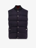 Sleeveless jacket in cotton and viscose