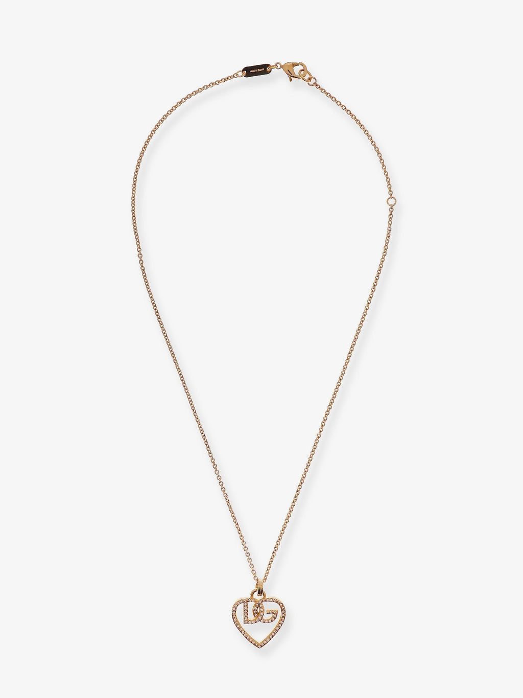 Gold necklace with rhinestones