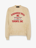 Cotton sweatshirt with distressed effect