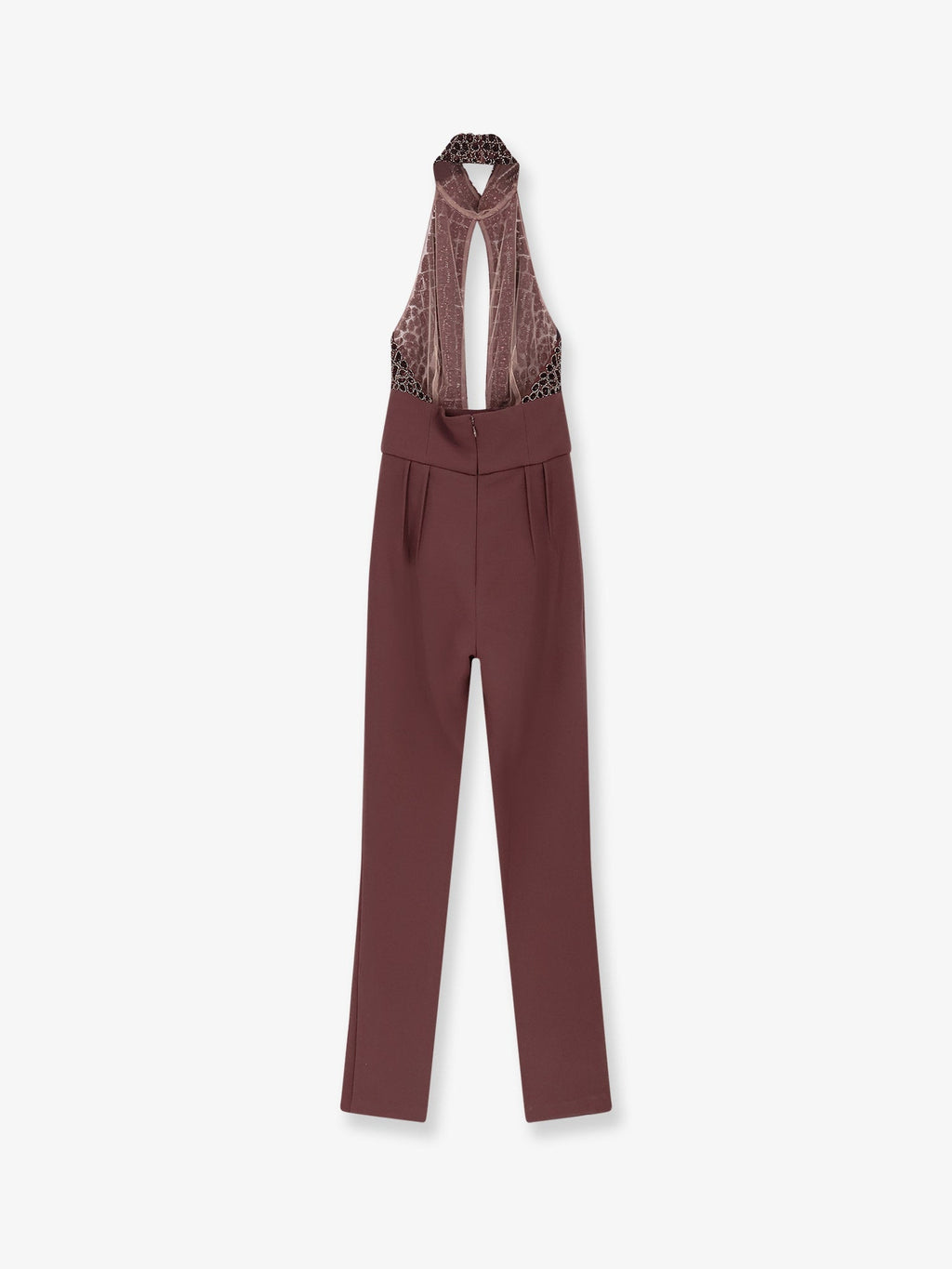 Satin suit with sewuins on the top