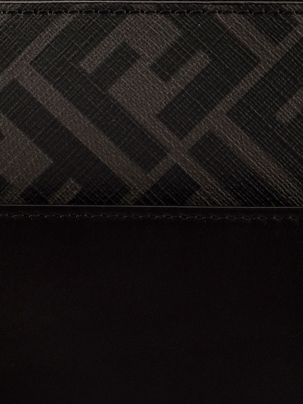 Squared FF leather clutch
